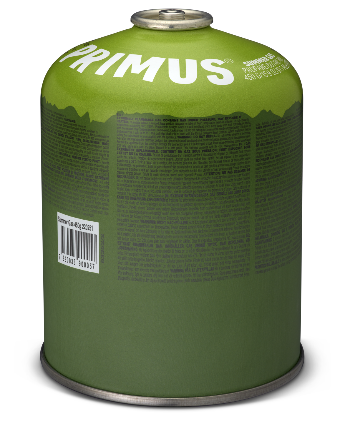 Primus Summer Gas 450 g Gaskartusche 975 ml Schraubkartusche 7/16" Gewinde