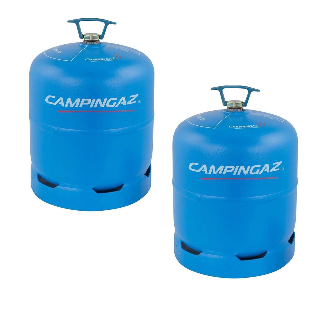 2x Campingaz R 907 Gasflasche gefüllt mit 2,75 kg Butangas für u.a. Gaskocher Gasgrill
