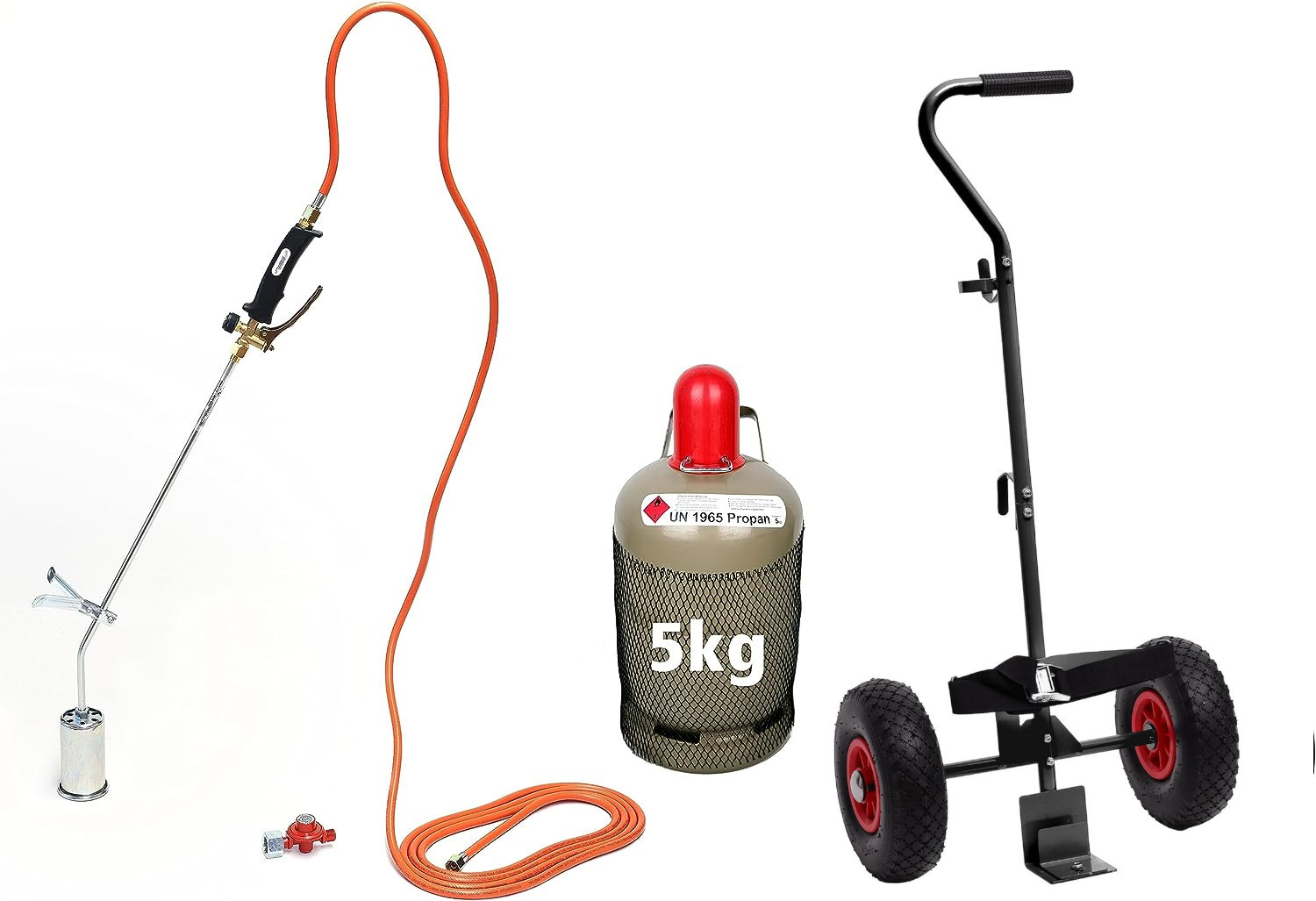Rothenberger Industrial RoMaxi Economy 5kg Gasflasche Flaschentransportwagen Komplettset