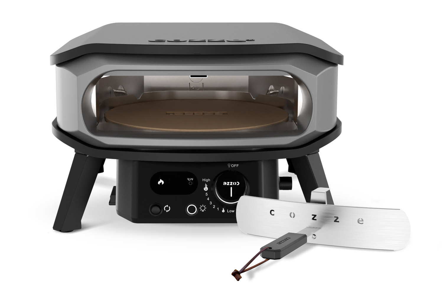 COZZE Mini Pizzaofen Gas mit Drehfunktion 13 Zoll, 50 mbar
