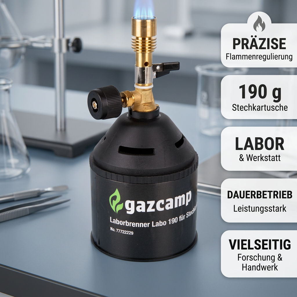 Gazcamp Laborbrenner LABO 190 für Stechkartuschen