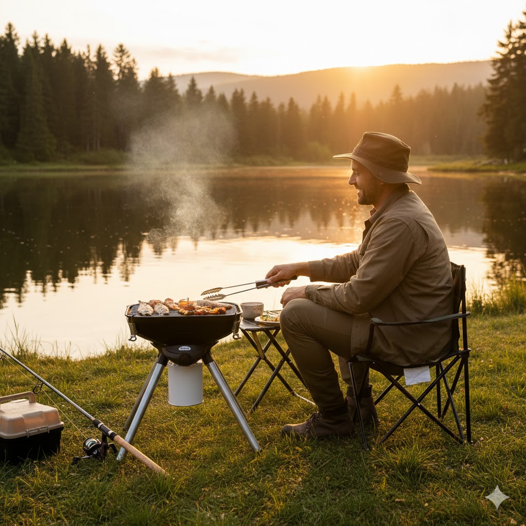 Kopie von Gazcamp BBQ Multi Grill Deluxe Plus mit Schraubkartuschen-Betrieb #1