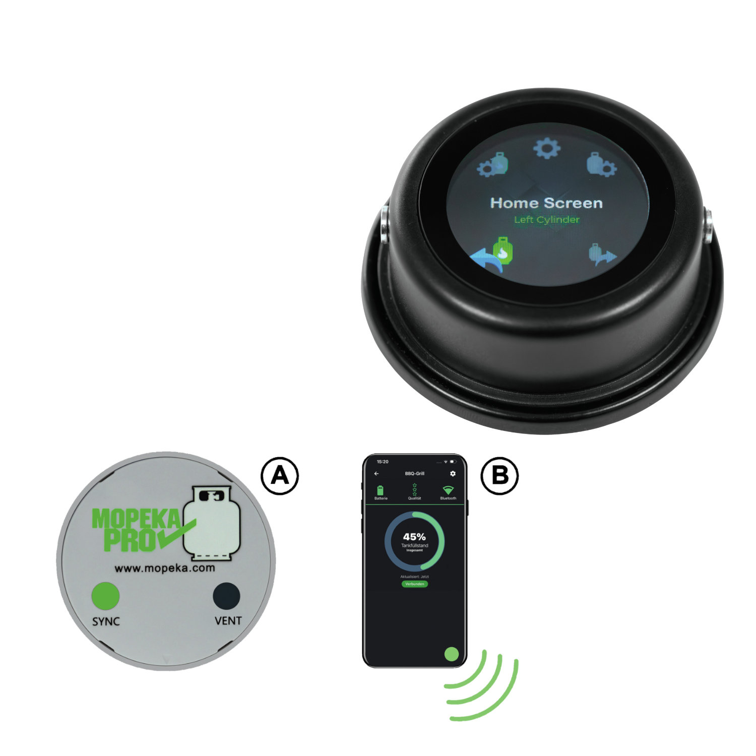 GOK MOPEKA PRO Gas-Füllstandssensor & LCD-Monitor