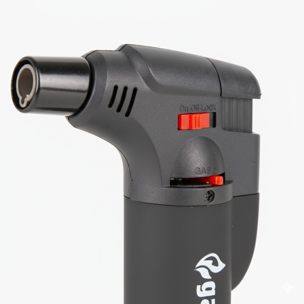 Gazcamp Sturmfeuerzeug (leer) - Wiederbefüllbarer Universalbrenner für Grill, Kamin & Lötarbeiten