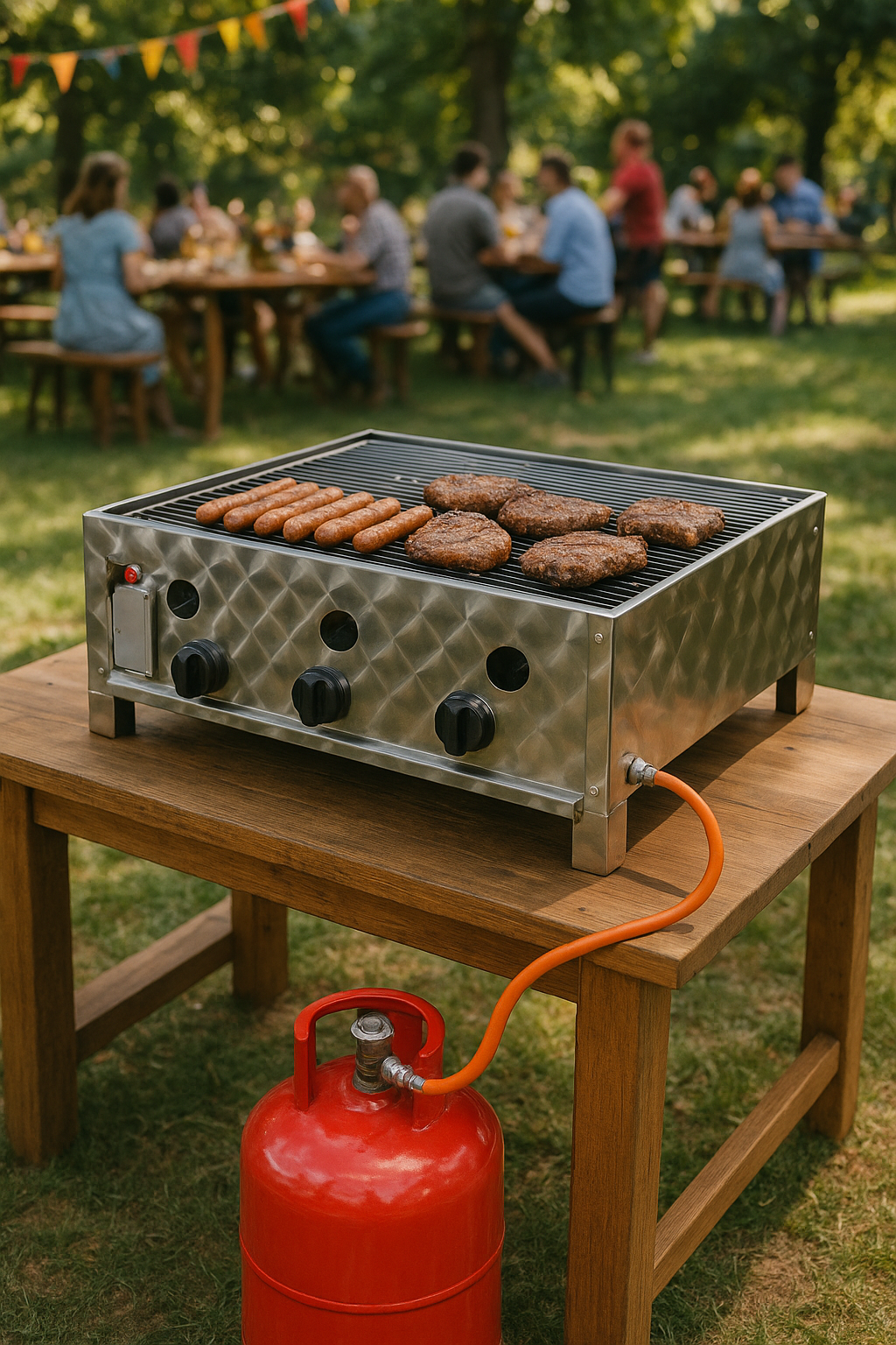 Gazcamp Gasgrill Gastrobräter 10,0 kW 3-flammig 70 x 56 x 31 cm