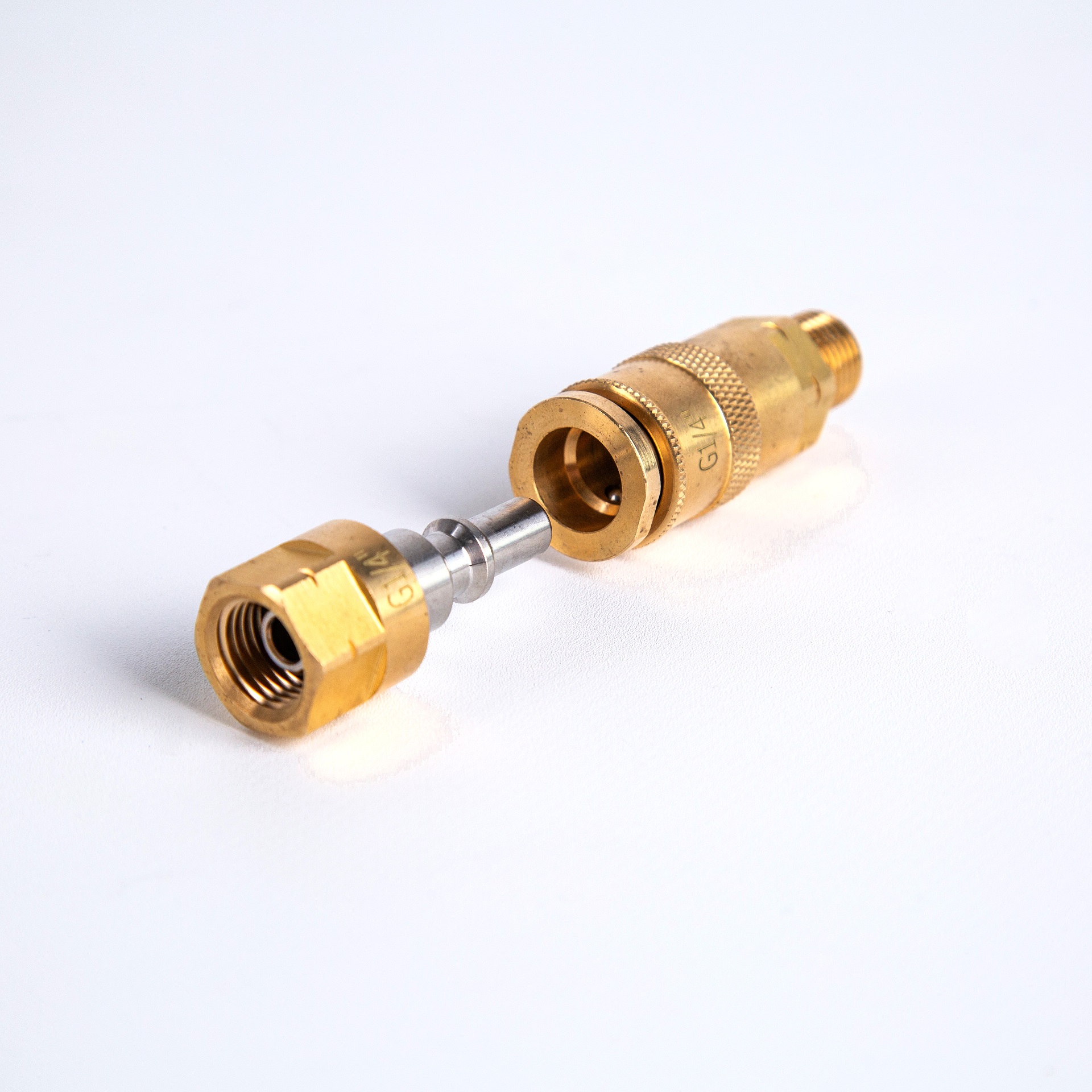 Gazcamp Schnellkupplung 1/4" inkl. Steckkupplung und 2x Stecknippel