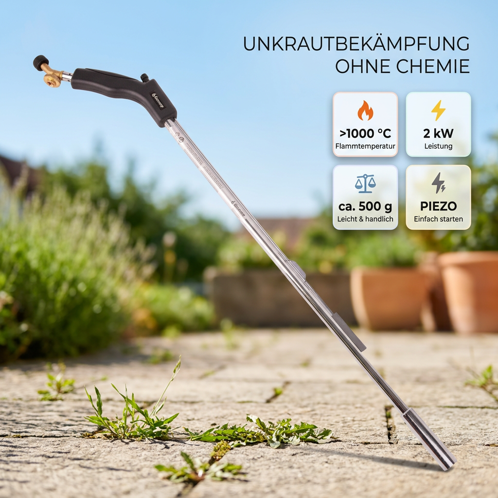 Gazcamp Abflammgerät PQ820 für Schraubkartuschen 7/16" Gewinde