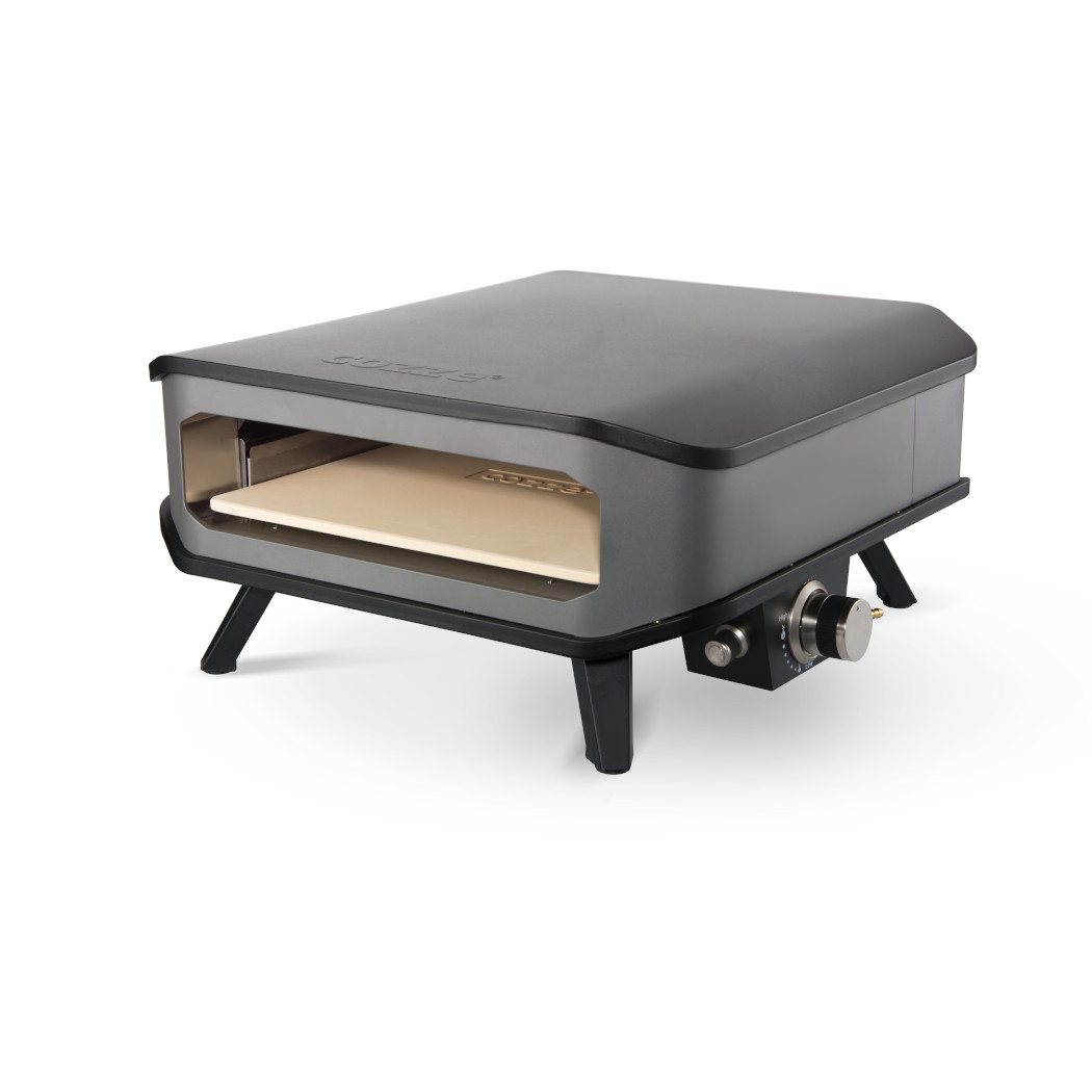 B-Ware COZZE 17" Pizza-Gas-Ofen schwarz inkl. Pizzastein 42 x 42cm