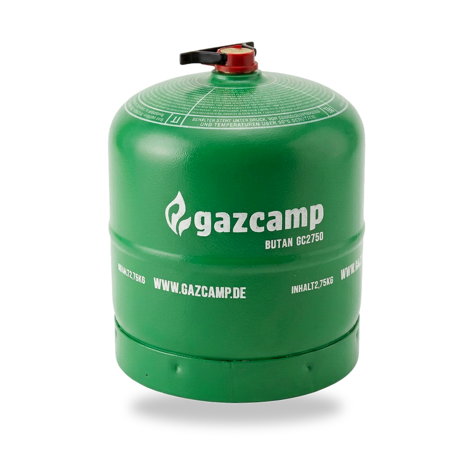 Gazcamp GC2750 Butangasflasche 2,75 kg Inhalt - Gasflasche für Camping & Outdoor