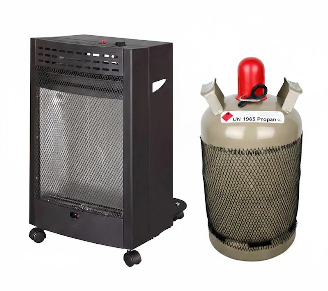 Gazcamp Blueflame Gasheizer 4,2kW & 11kg Propan-Eigentumsflasche (leer)