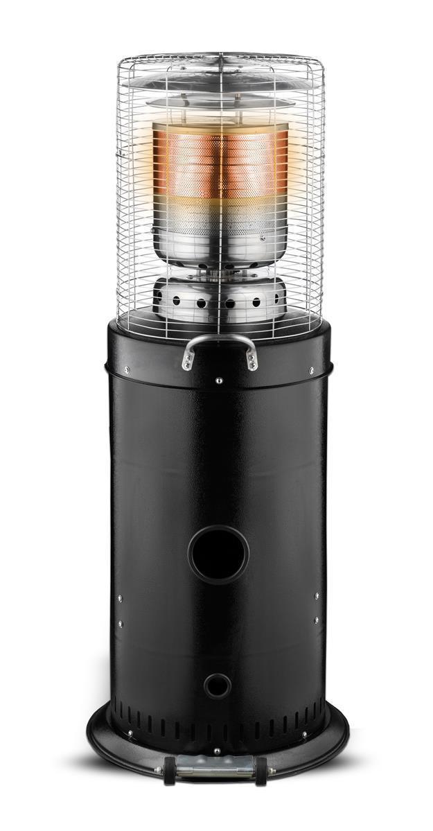 Gazcamp Heizstrahler Deluxe 10,0 kW – Gas Heizpilz aus Edelstahl mit Piezozündung & Kippschutz