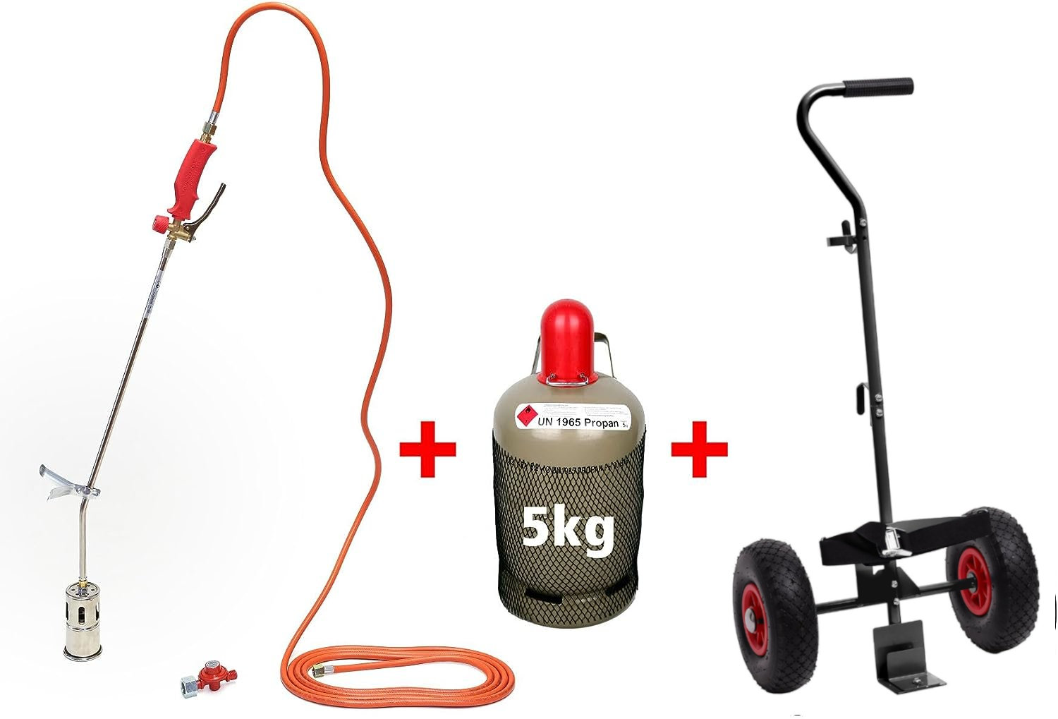 Rothenberger Industrial RoMaxi Premium 5kg Gasflasche Flaschentransportwagen Komplettset