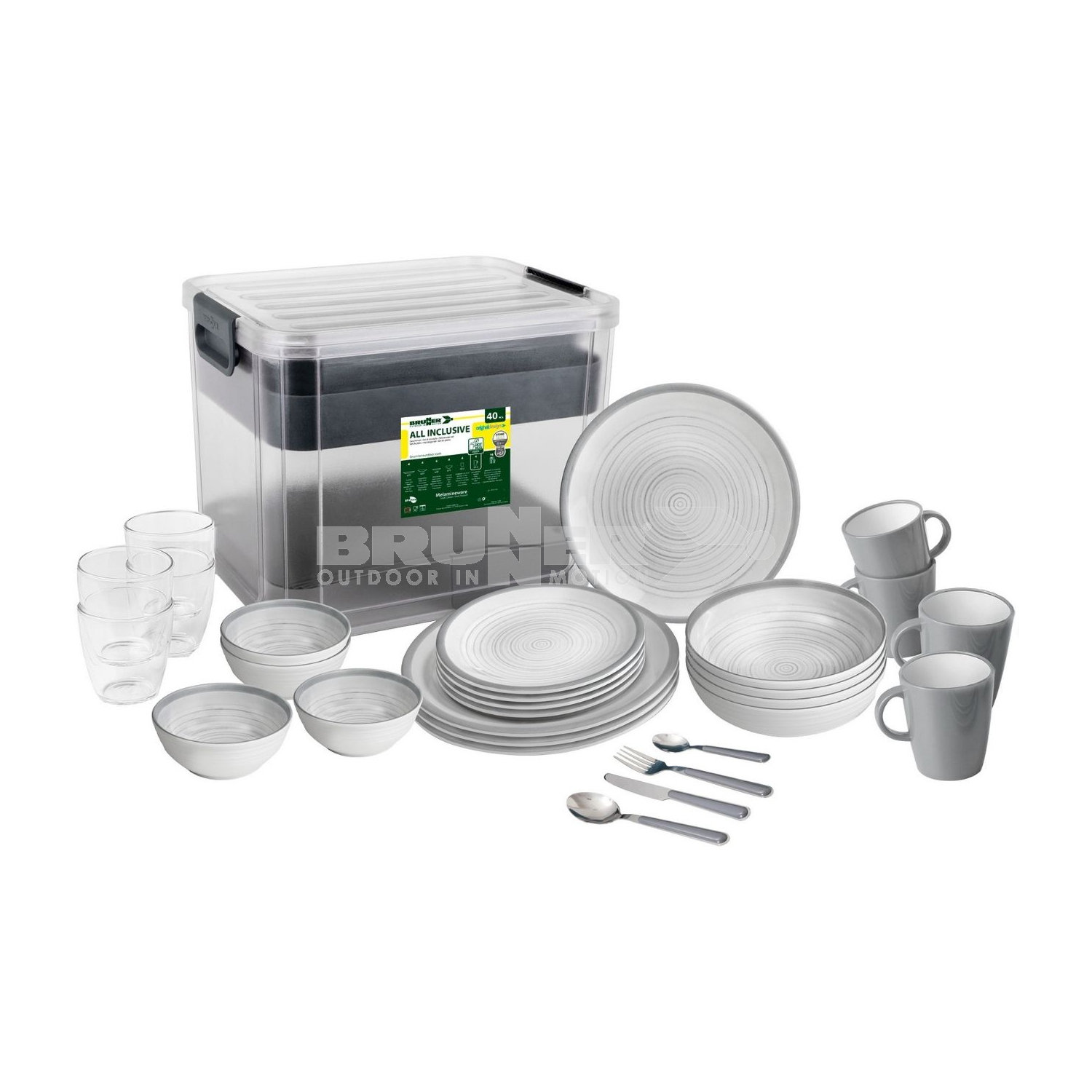 Brunner All Inclusive VIP Bellagio Geschirr-Set (40Stk)