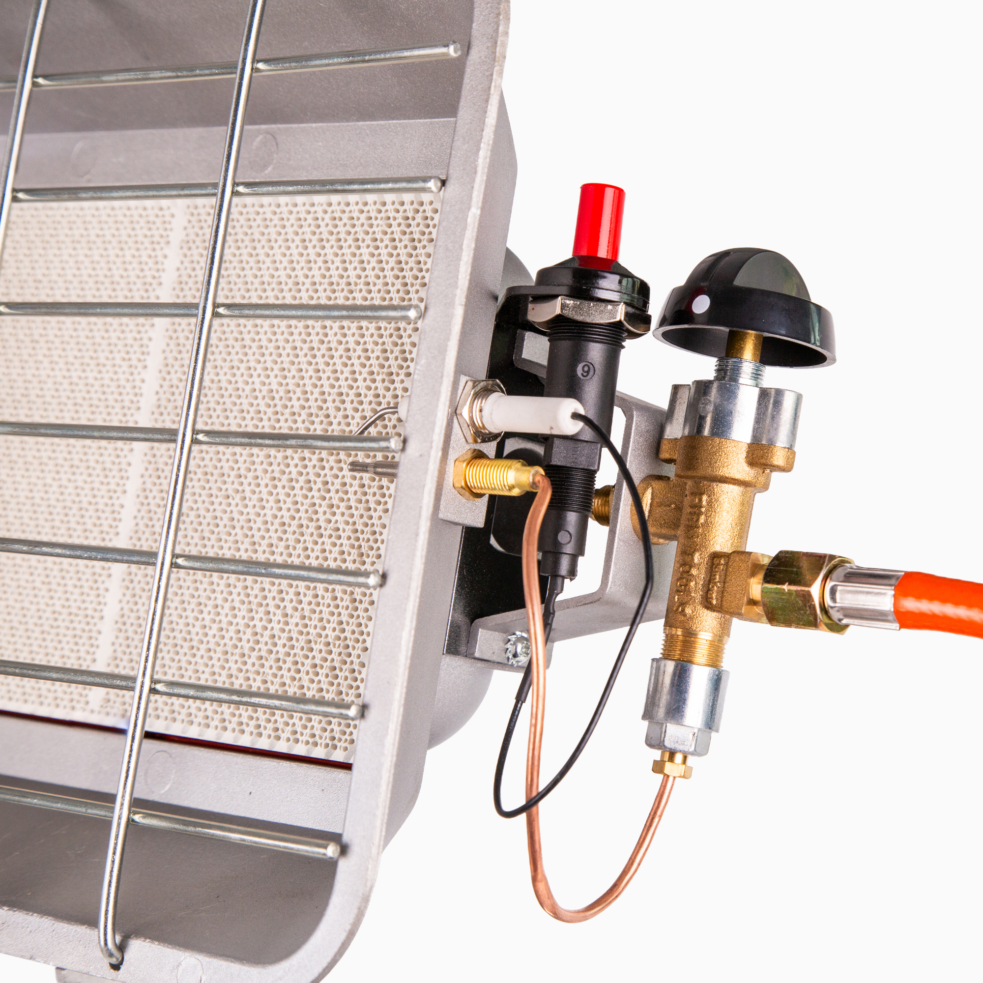 B-Ware Gazcamp Heizstrahler Flaschenheizstrahler Piezo/ Zündsicherung 4,4 kW