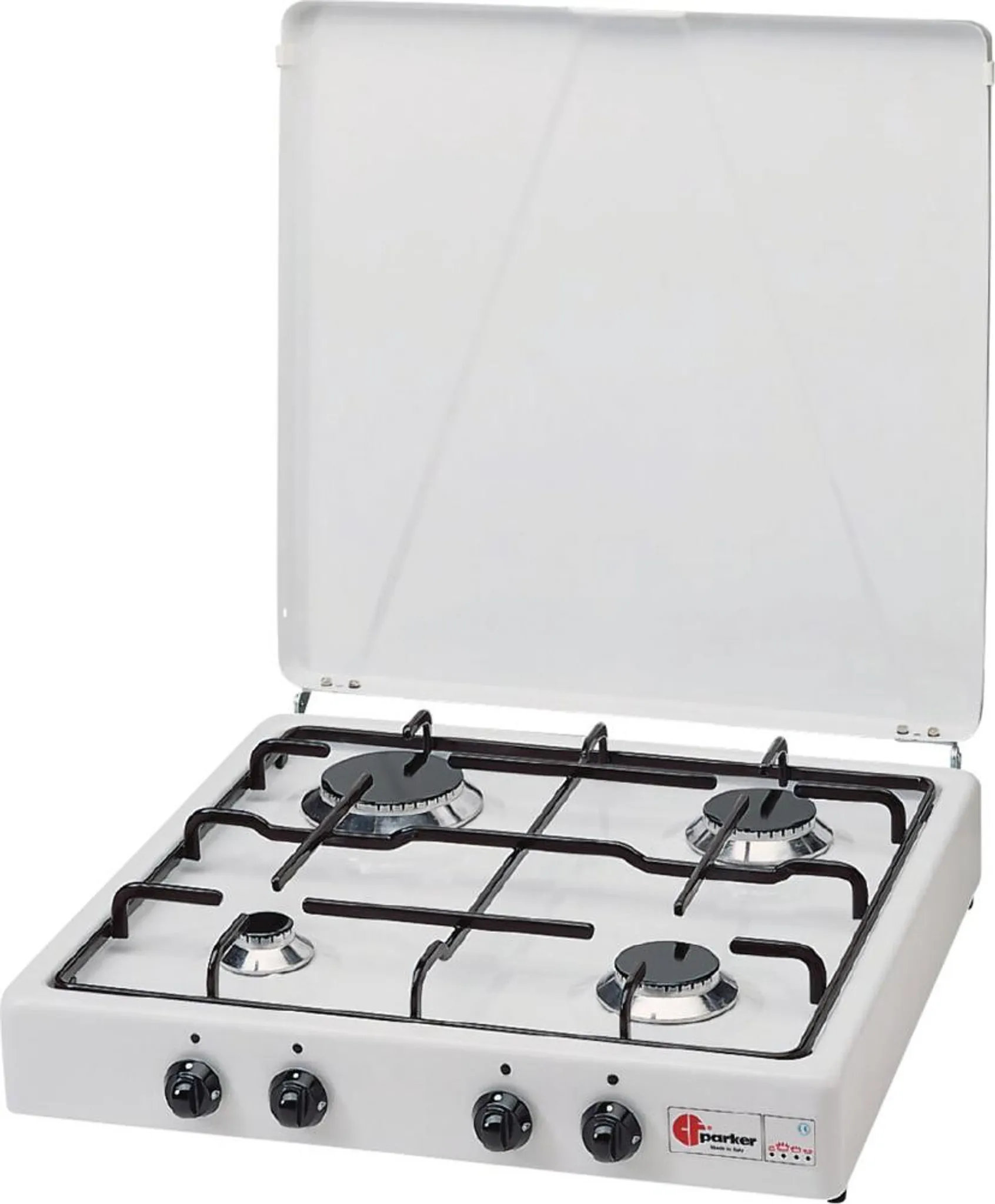 Notfall-Kochset „Autark Zuhause“ - 4-Flammen Gaskocher inkl. Unterschrank, GOK Regler & 11 kg Propangasflasche