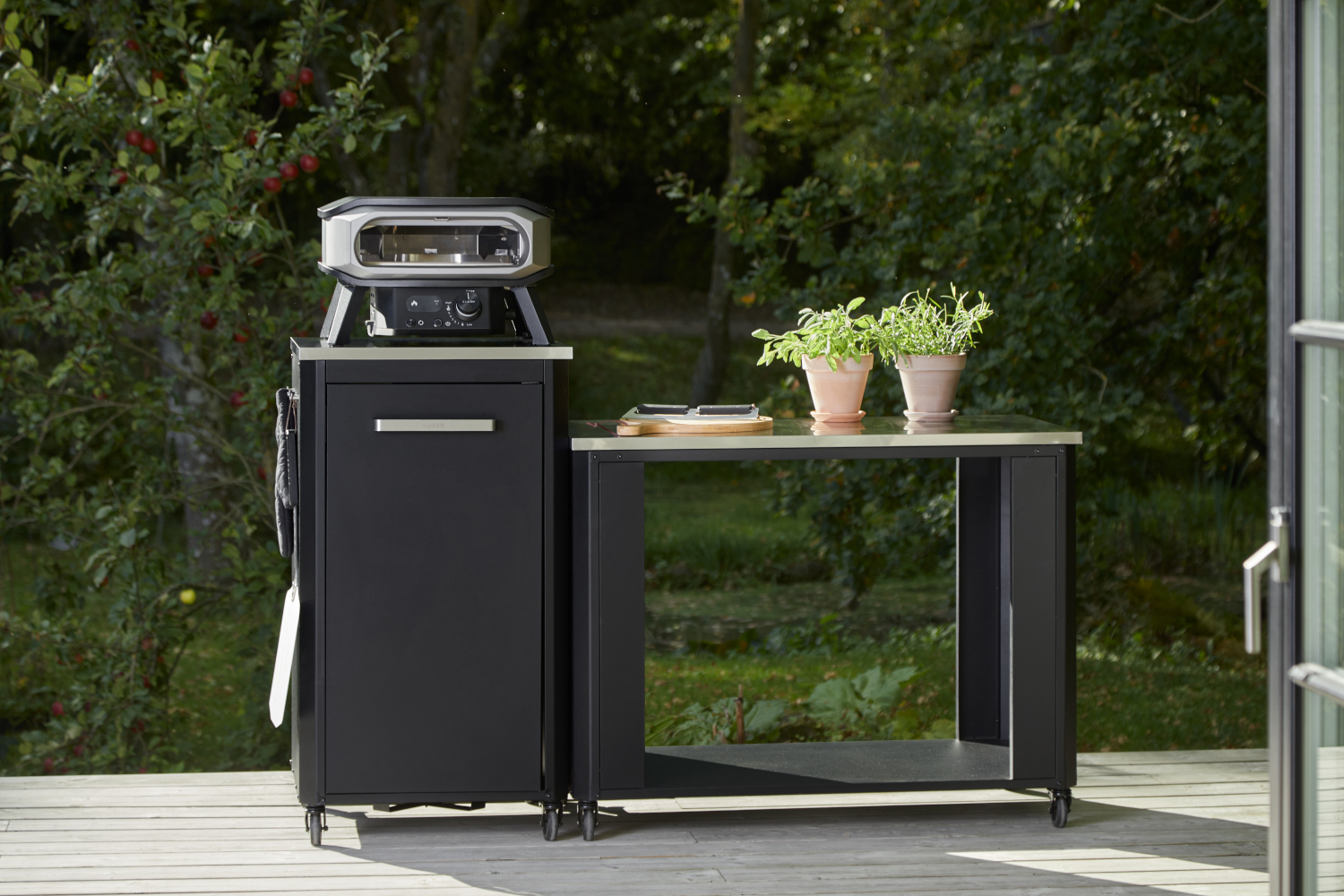 COZZE Mini Pizzaofen Gas mit Drehfunktion 13 Zoll, 50 mbar