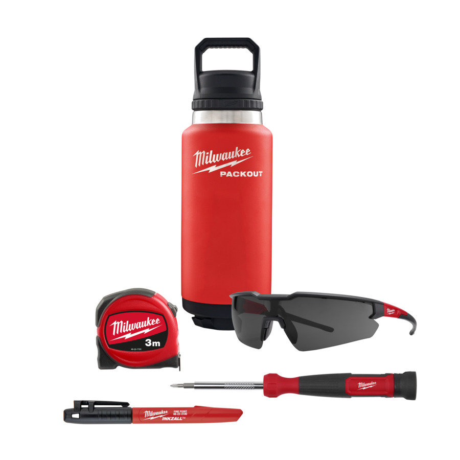 Milwaukee Promo-Set mit PACKOUT Flasche 5-tlg.