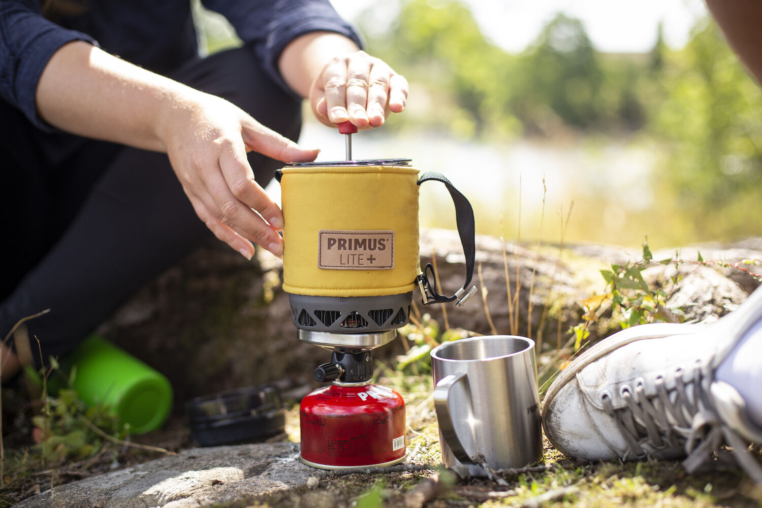B-Ware Primus Lite Plus Stove Gaskocher 1,5 kW Piezozündung Kochersystem 7/16" Gewinde