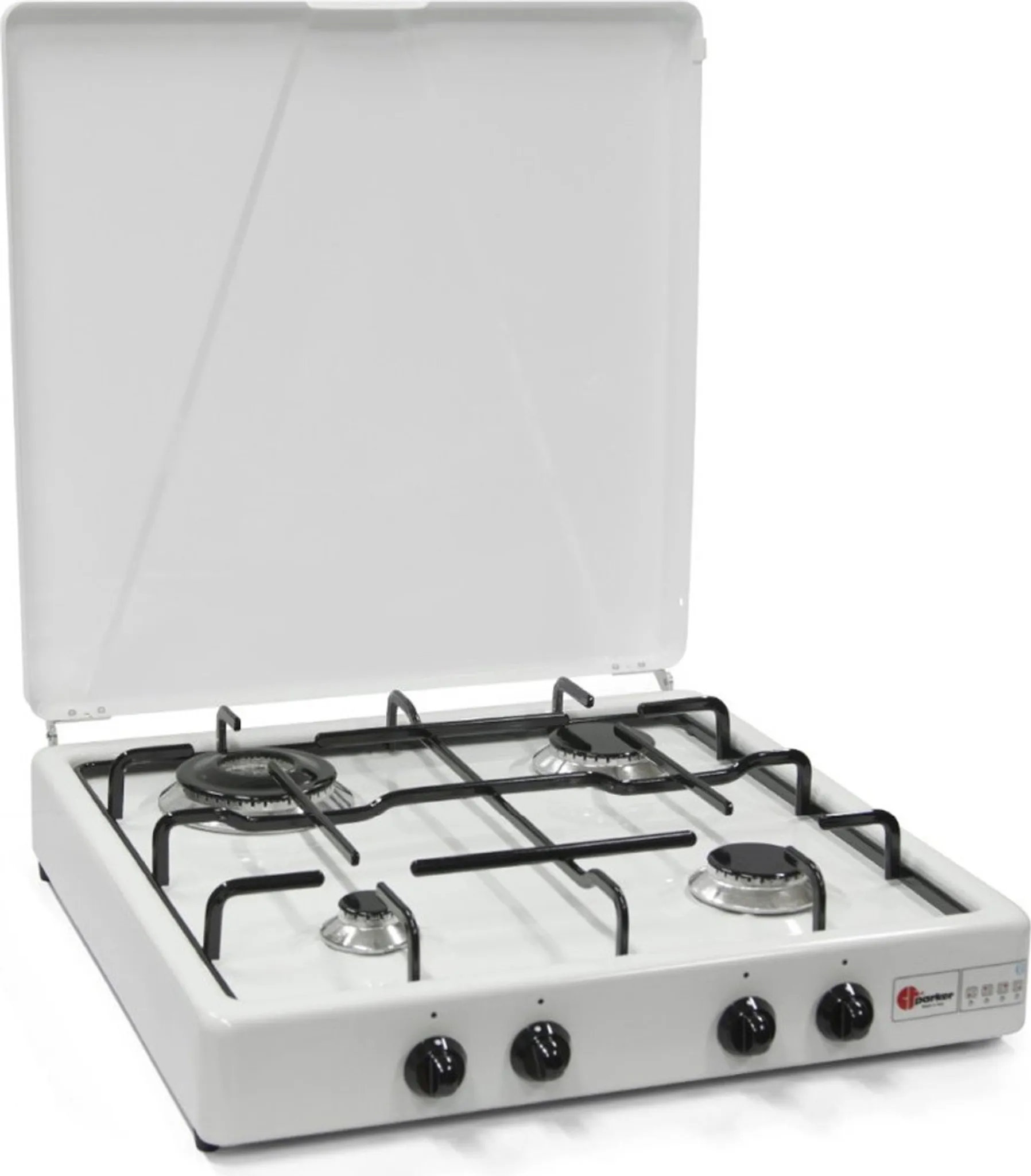 Parker Haushaltskocher 4 - flammig mit Deckel + Unterschrank