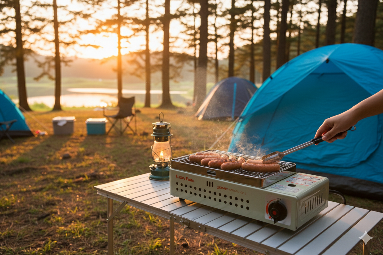 Lucky Flame LF-90 G Gasgrill für MSF-1A 227g Kartuschen (ohne Koffer)