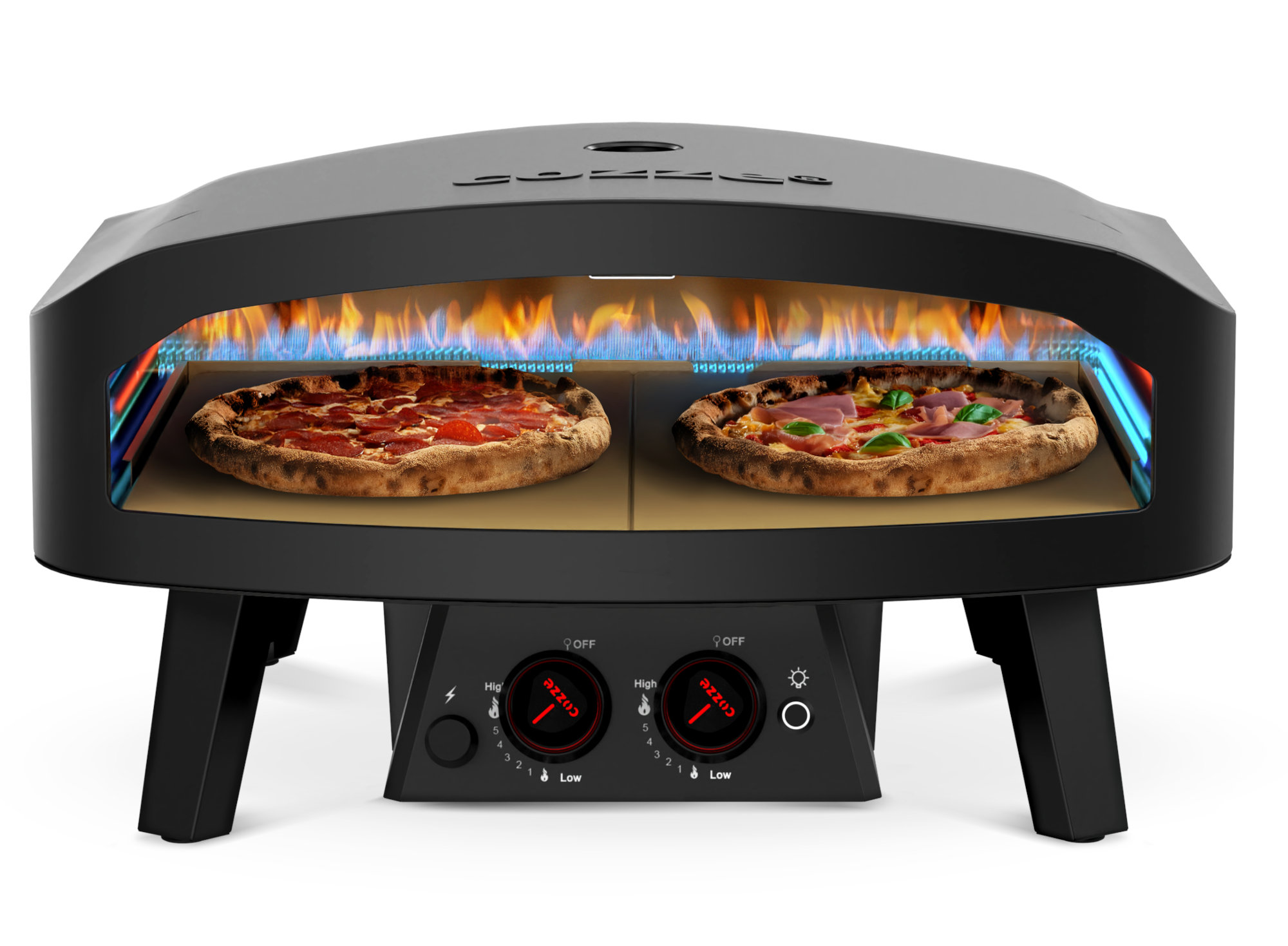 Cozze XXL Pizzaofen Gas 24" Black Edition, 13 kW