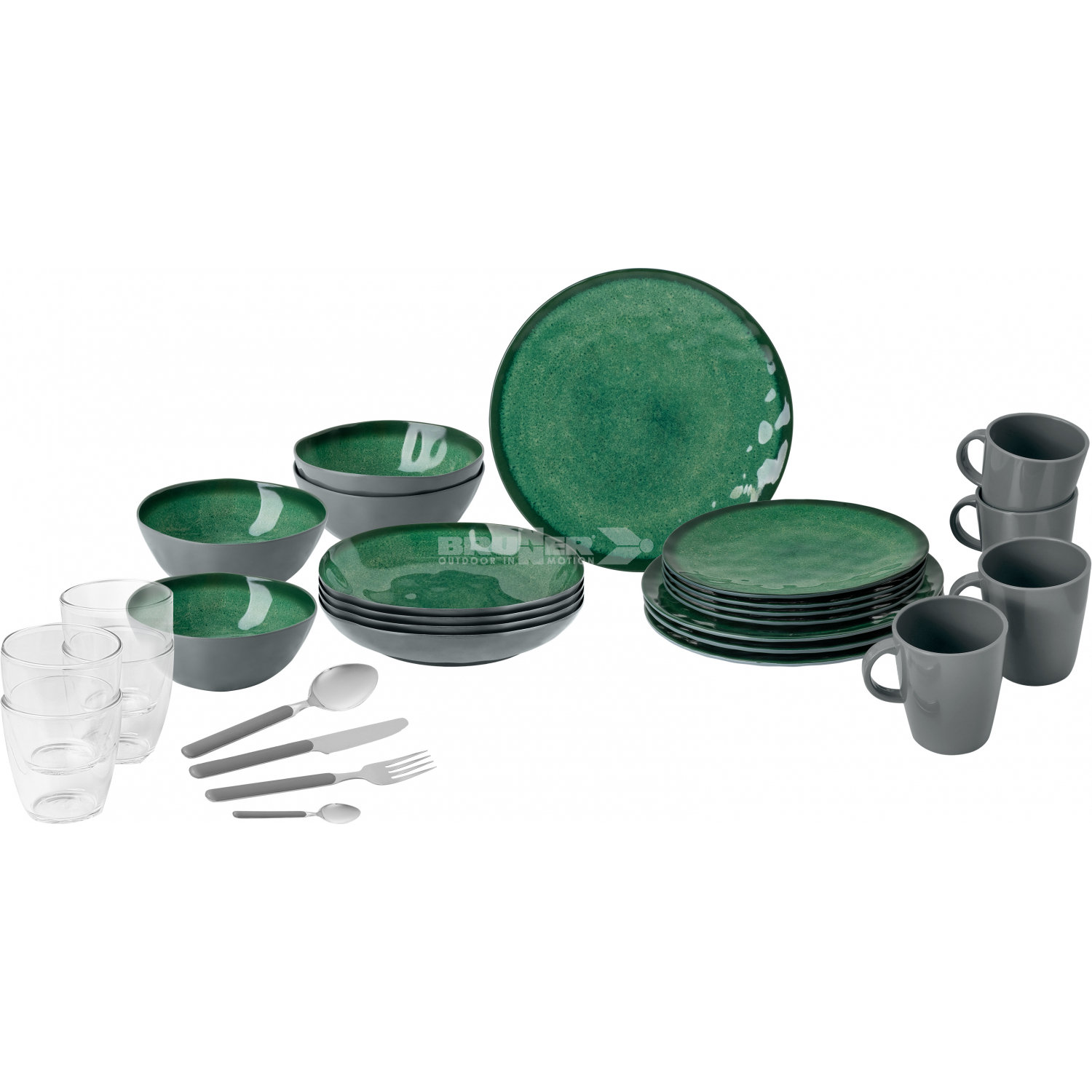 Brunner All Inclusive Geschirrset VIP Sea Green (40-teilig)