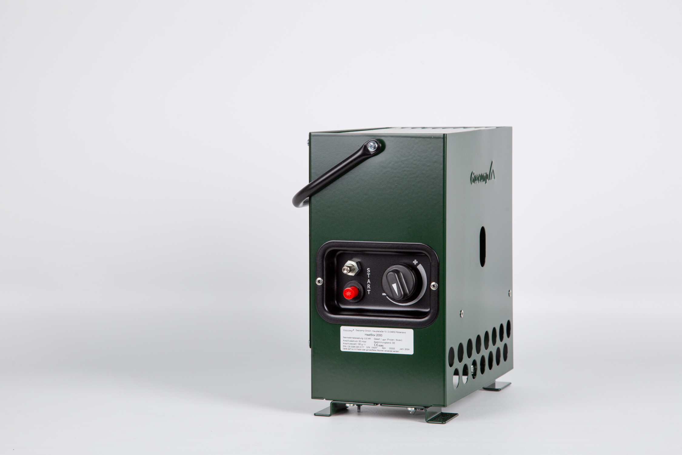 HeatBox 2000 - flexible Heizlösung für Gewächshaus und Camping (50mbar, grün)