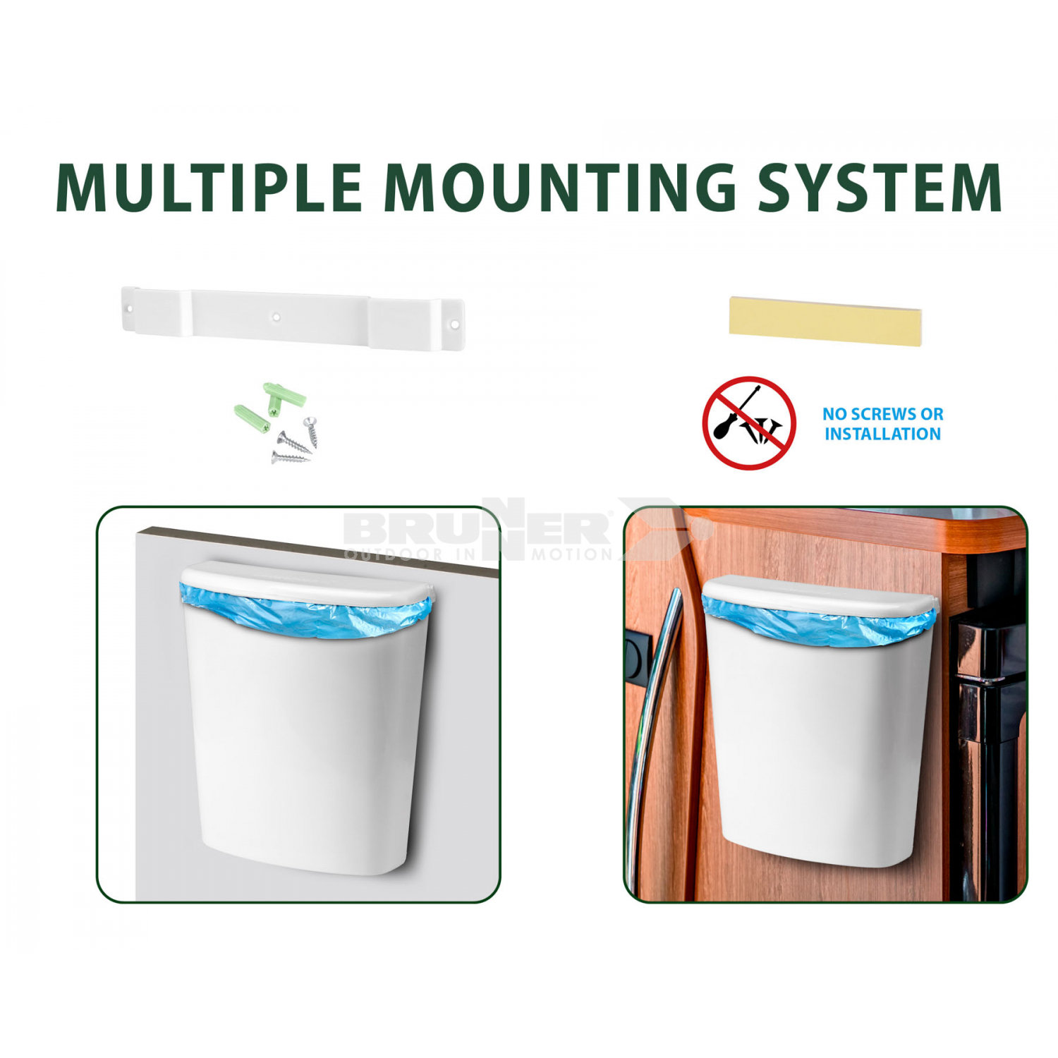 Brunner Abfallbehälter Pillar (grau)