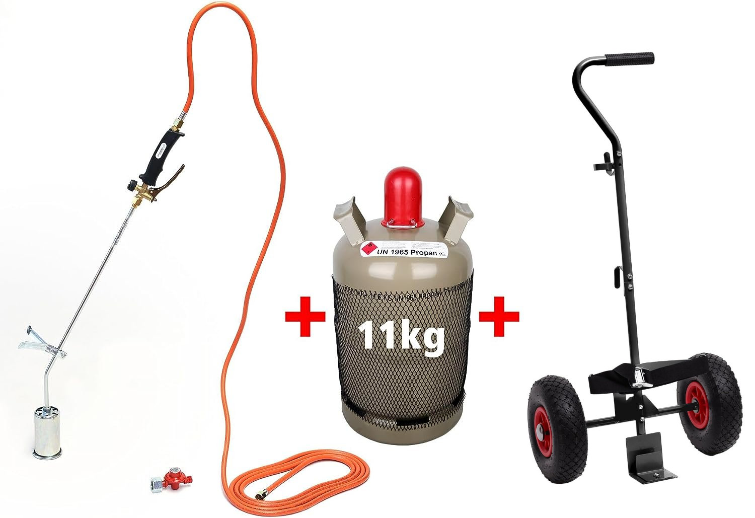 Rothenberger Industrial RoMaxi Economy 11kg Gasflasche Flaschentransportwagen Komplettset