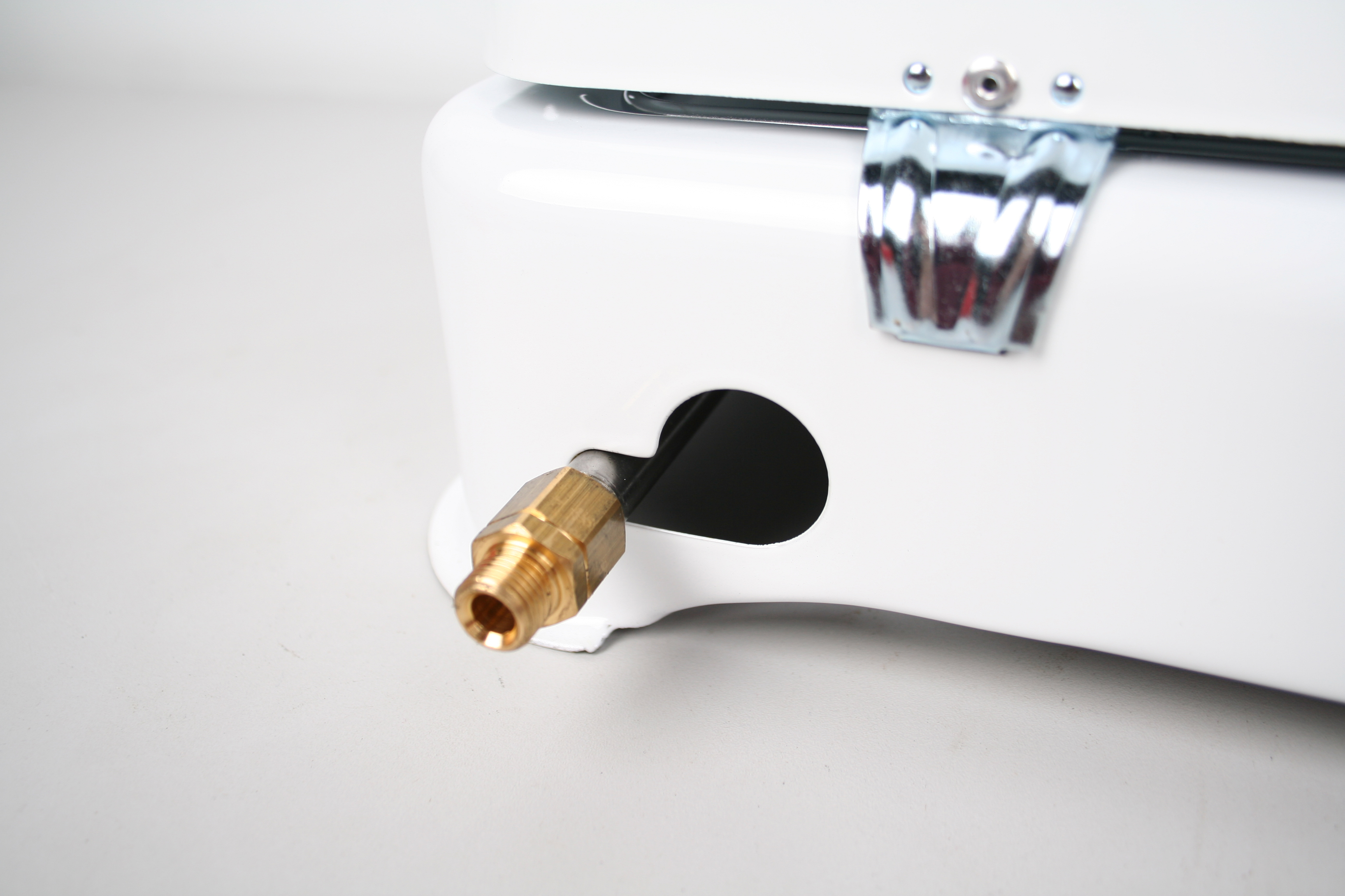 Parker Zweiflamm Gaskocher, Campingkocher, weiß mit Deckel 50 mbar