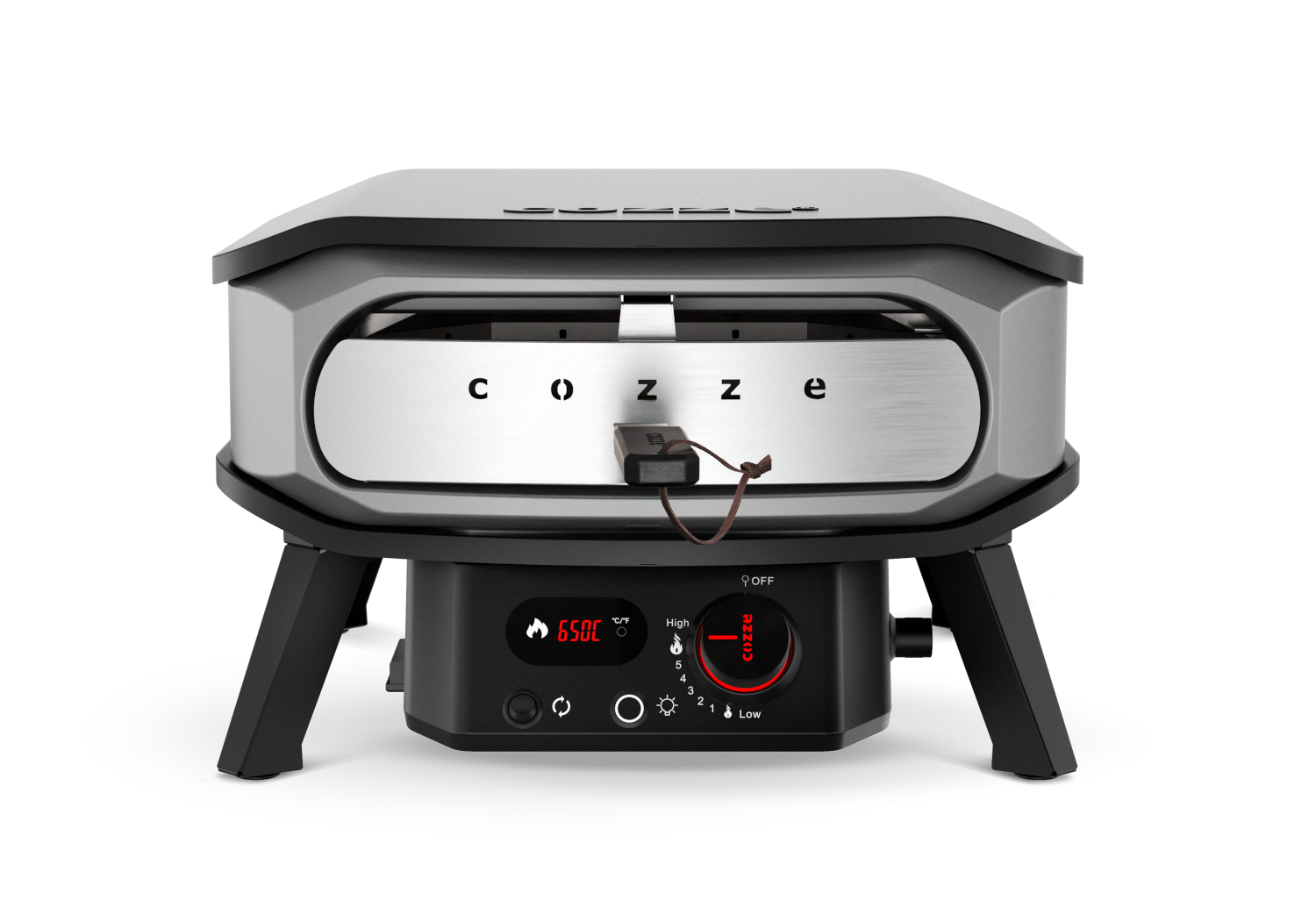 COZZE Mini Pizzaofen Gas mit Drehfunktion 13 Zoll, 50 mbar