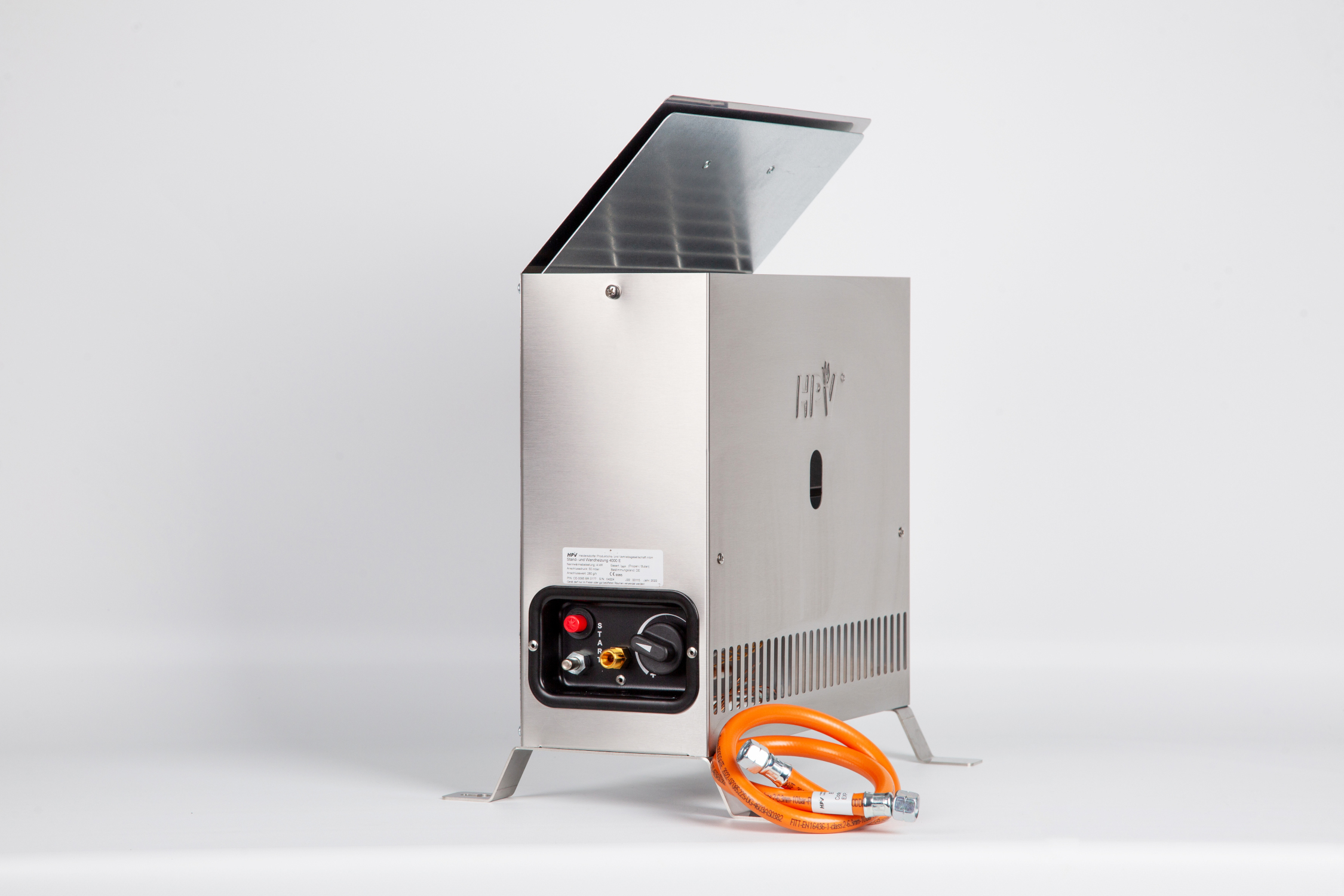 HPV Stand- und Wandheizung 4,0 kWatt Edelstahl 30 mbar