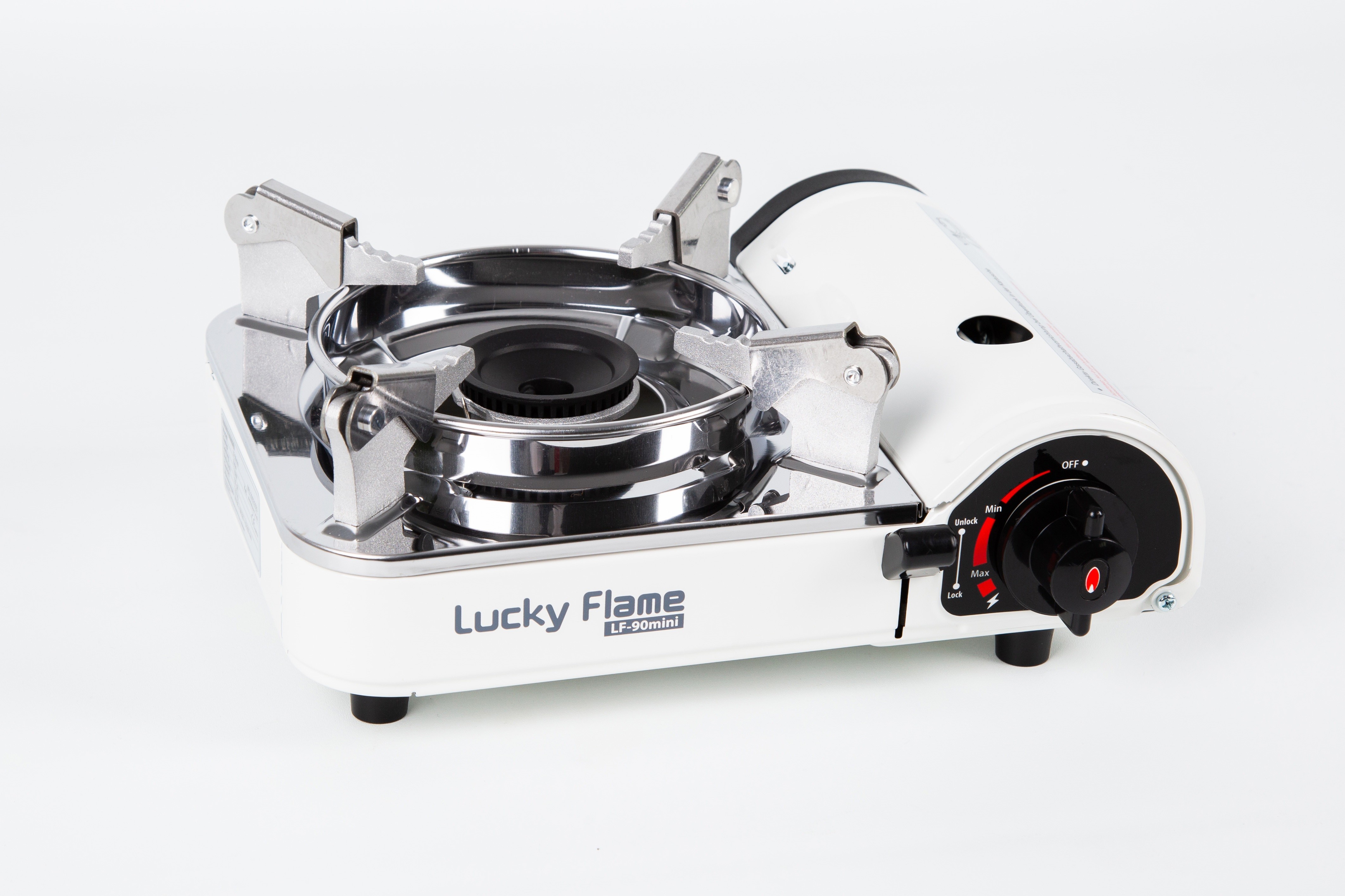 Lucky Flame LF-90 mini Gaskocher mit MSF-1A Kartuschen (Auswahl Kartuschenanzahl)