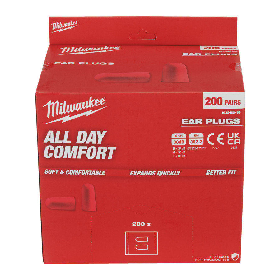 Milwaukee Gehörschutzstöpsel Schaumst.(200 Paar)