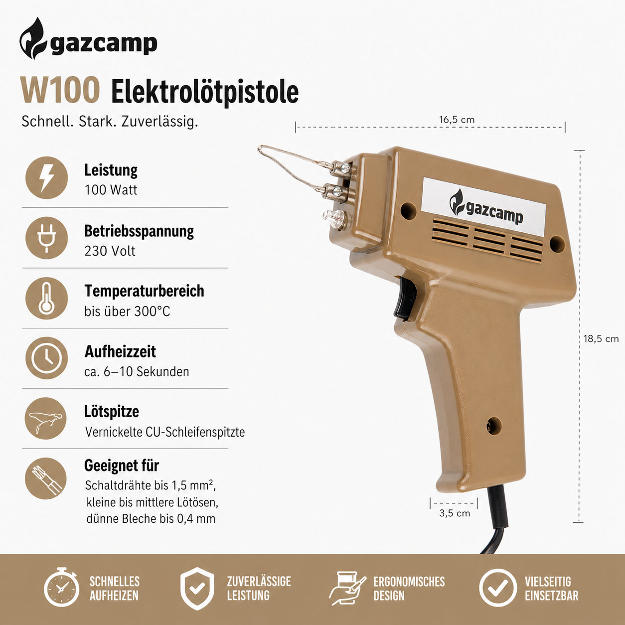 Gazcamp Elektrolötpistole W100