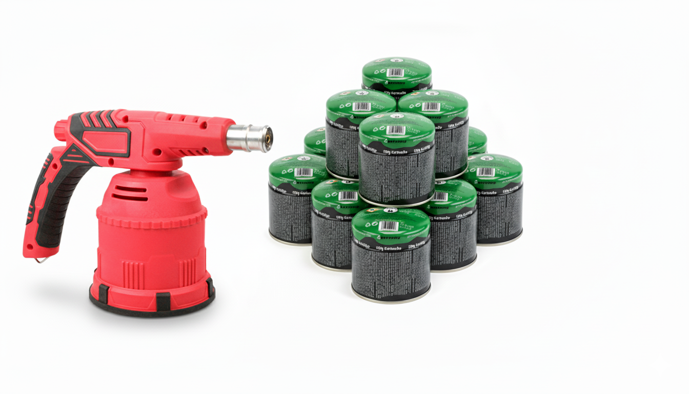 Gazcamp Profi Lötbrenner 1,3 kW 1200°C mit Piezozünder Lötpistole Lötlampe