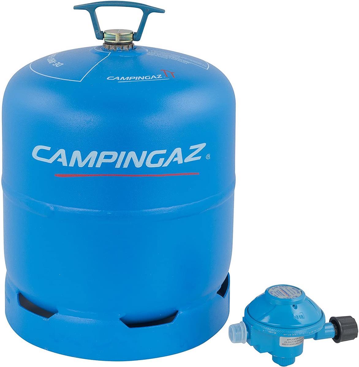 Campingaz R 907 Gasflasche - 2,75 kg Butangas mit 50 mBar Regler im Set