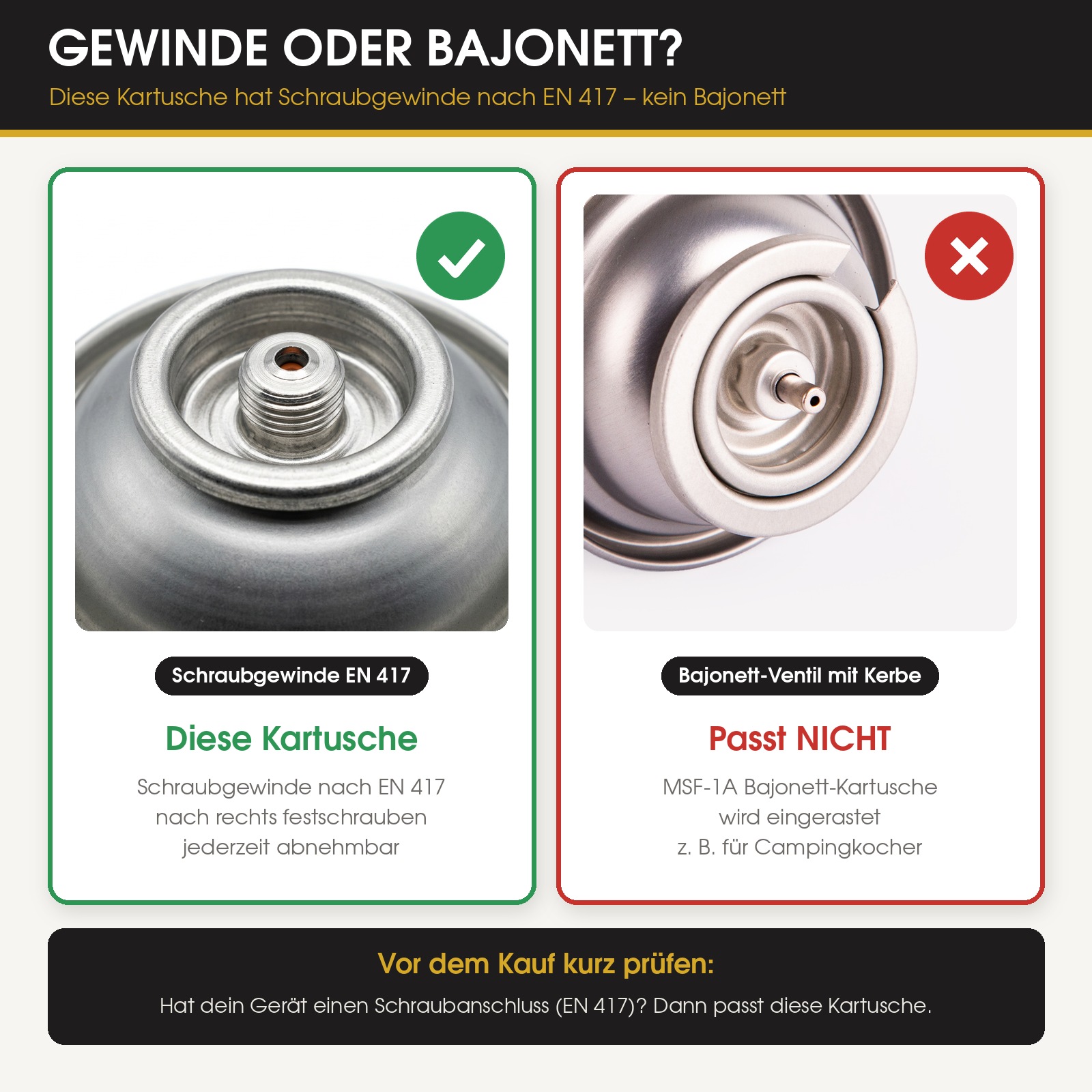 Gazcamp Butan/Propan 450g (808ml) Gaskartusche EN417 Schraubgewinde