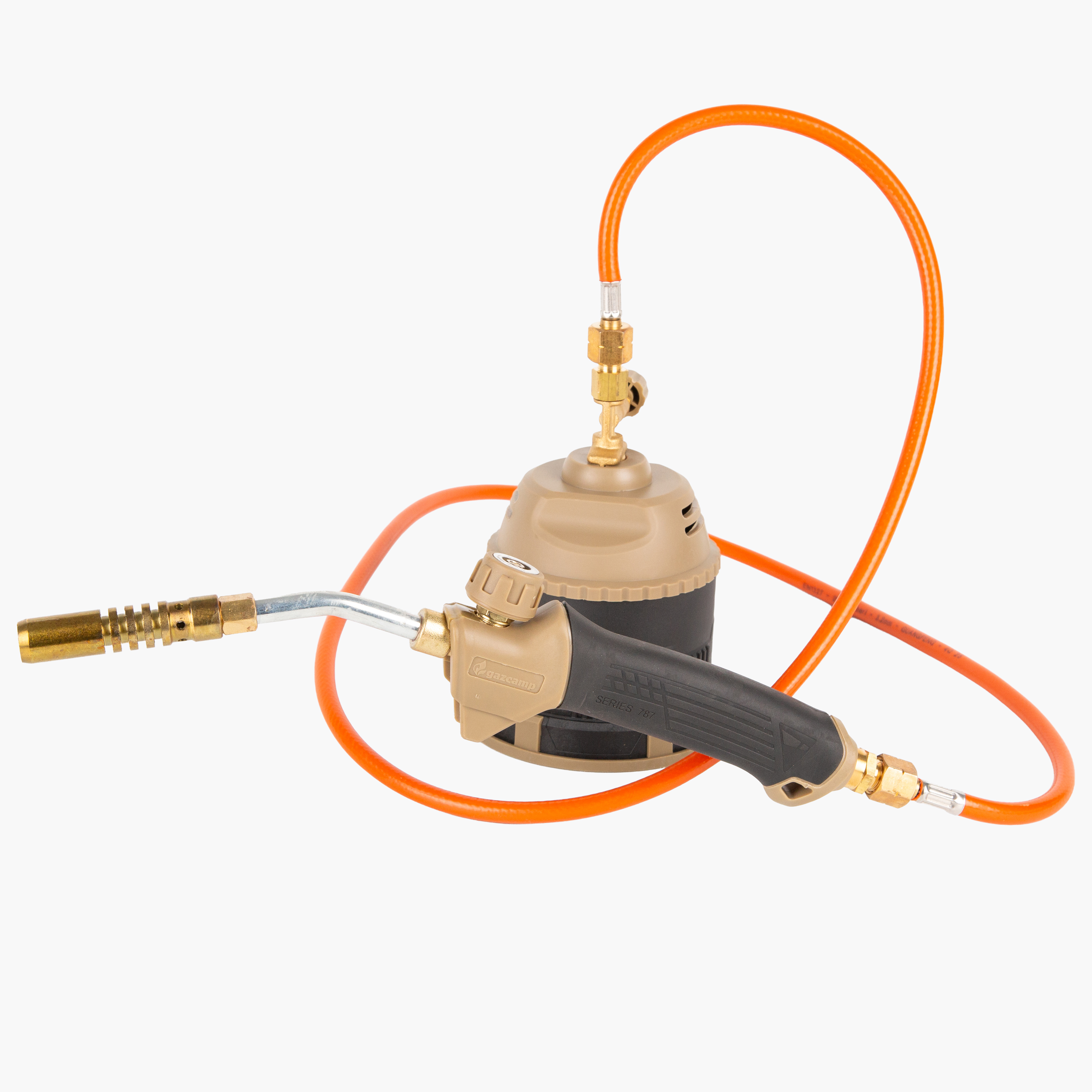 Gazcamp Stechkartuschen-Lötbrenner mit 1,5 m Schlauch – Mobiles Profi-Lötgerät