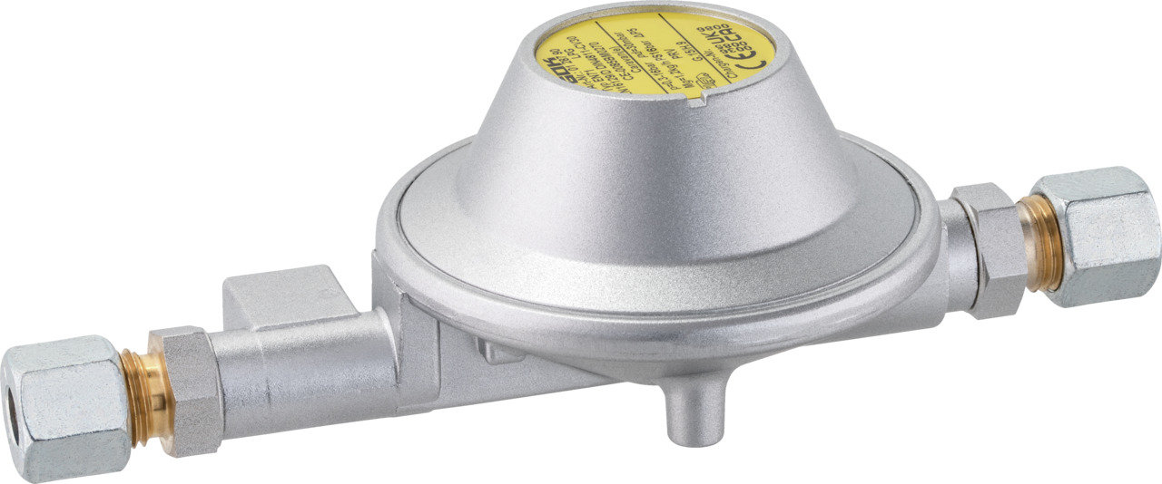 GOK Caravanregler 30mBar 1,2kg/h RVS 8 x RVS 8