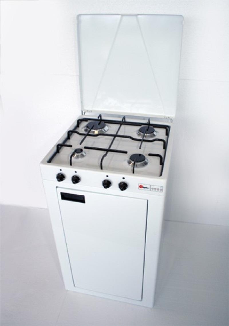 Parker Haushaltskocher 4 - flammig mit Deckel + Unterschrank