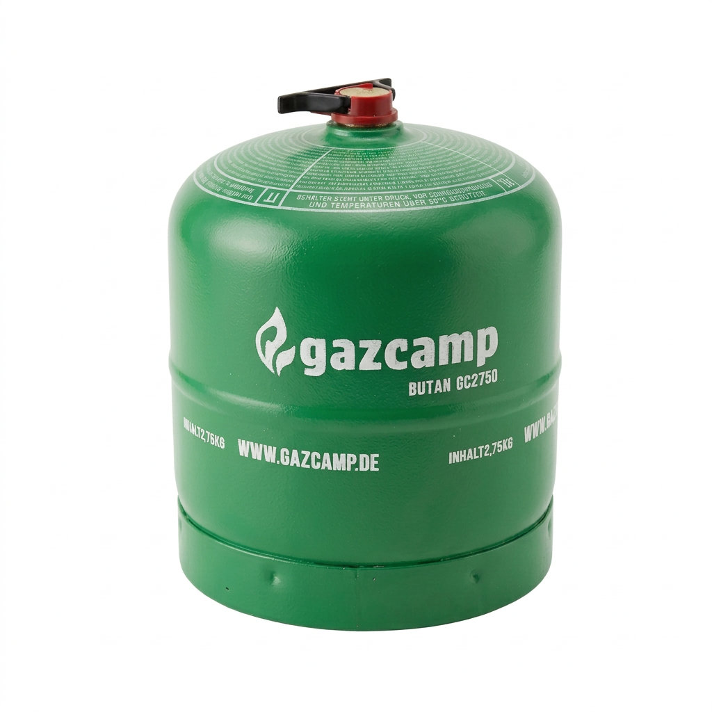 Gazcamp GC2750 Butangasflasche 2,75 kg Inhalt - Gasflasche für Camping & Outdoor
