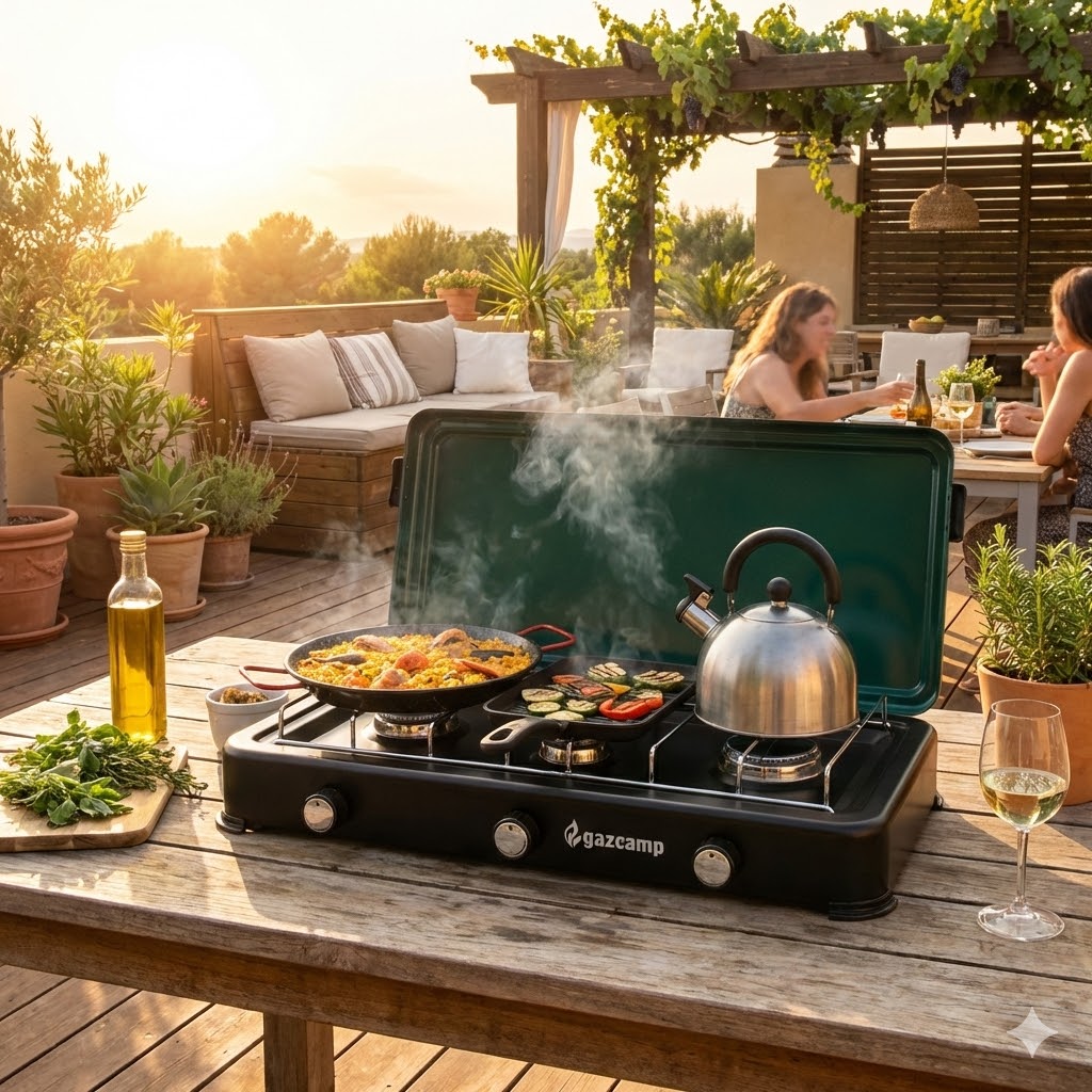 Blackout-Vorsorgepaket Gaskocher mit Kartuschen für die ganze Familie, sofort einsatzbereit
