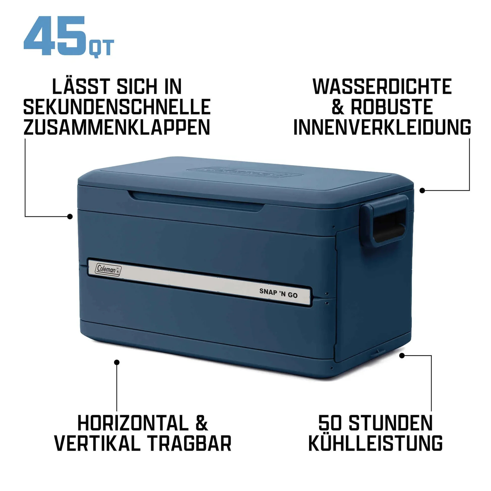 Coleman Snap ‘N Go 45QT – Die Revolution der faltbaren Kühlboxen (42L)