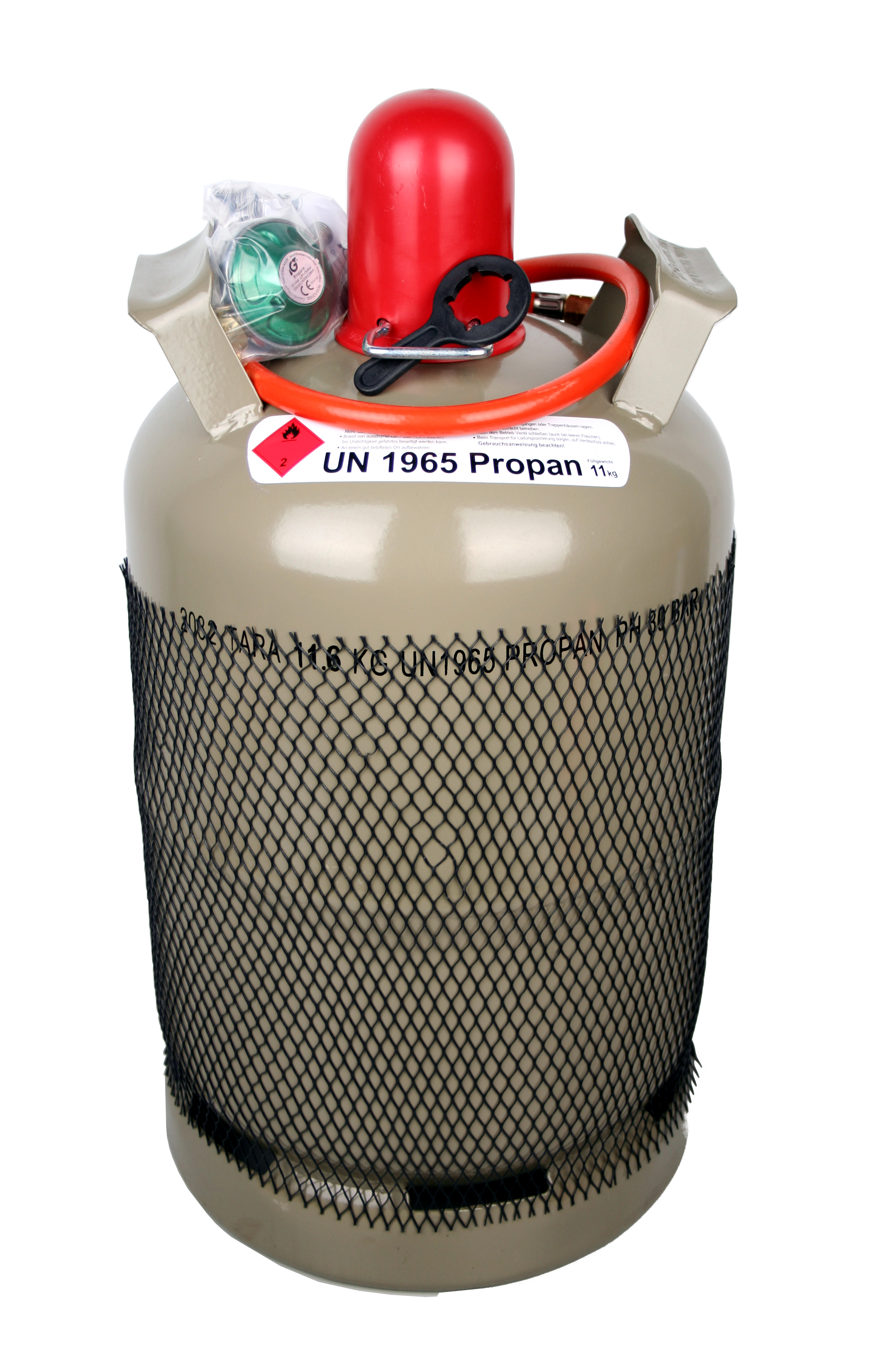 Hockerkocher 7,5 kW Gaskocher Campingkocher 3 Bein 100 kg belastbar 50 mBar mit Gasschlauch Druckminderer 5 kg 11 kg Gasflasche