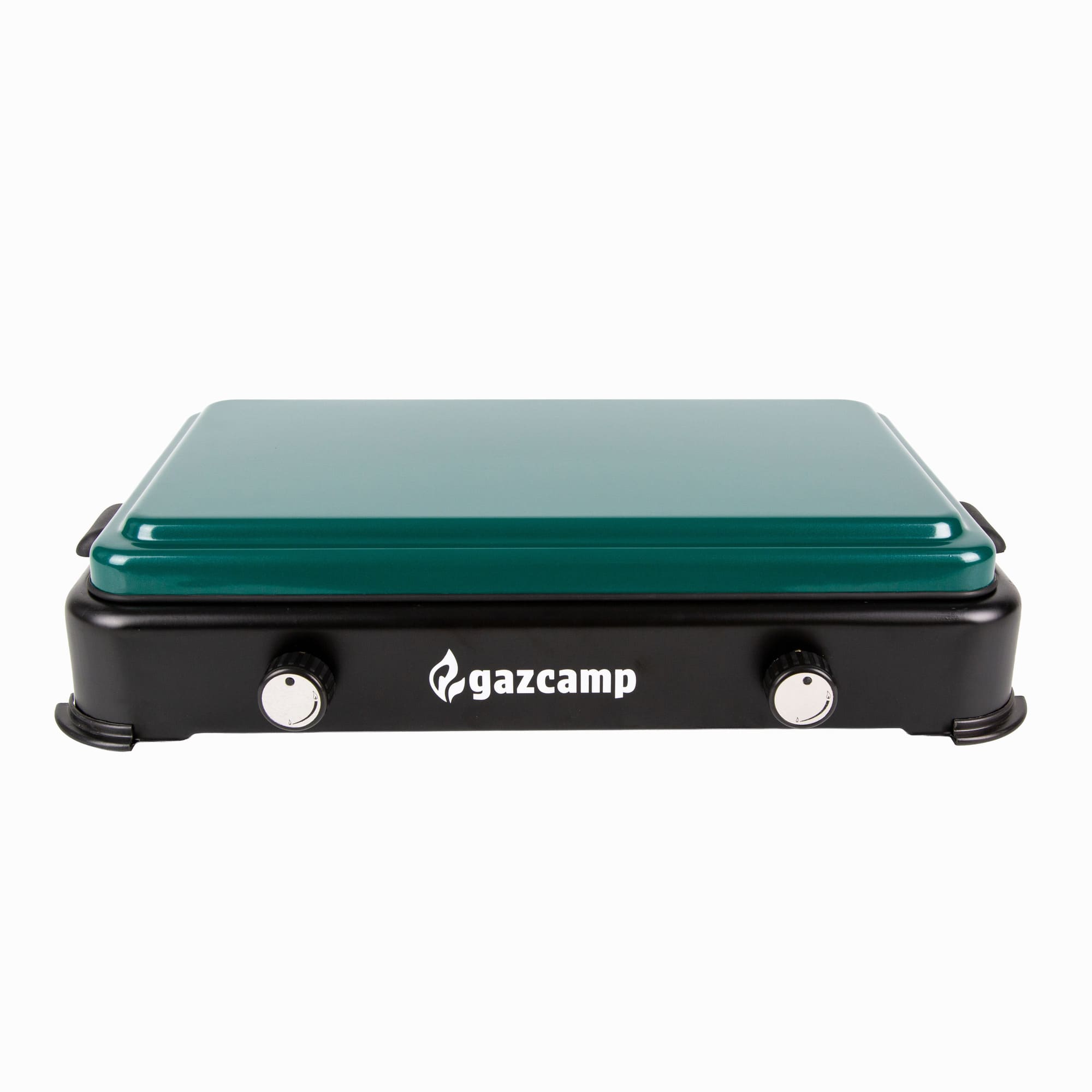 Kopie von Gazcamp 2-flamm Gaskocher 2,9 kW 50 mbar schwarz mit Deckel #1