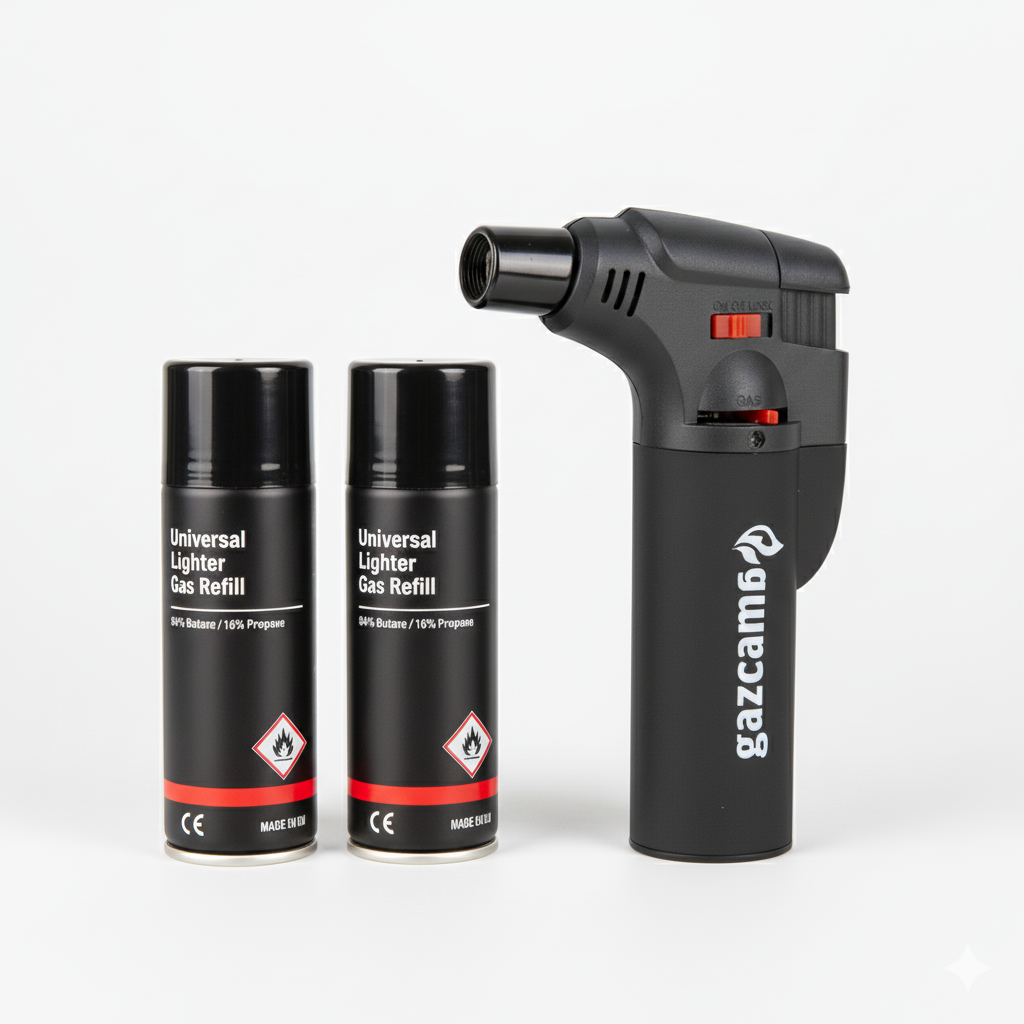Gazcamp Sturmfeuerzeug - Wiederbefüllbarer Universalbrenner für Grill, Kamin & Lötarbeiten