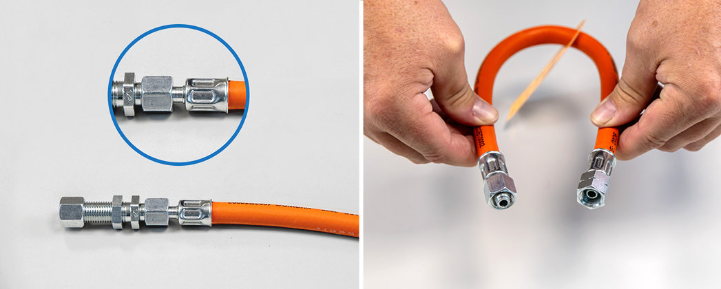 GOK Ersatz-Gasschlauch für Caravan & Wohnmobil – Anschluss G 1/4 LH-ÜM x Rohrstutzen 8
