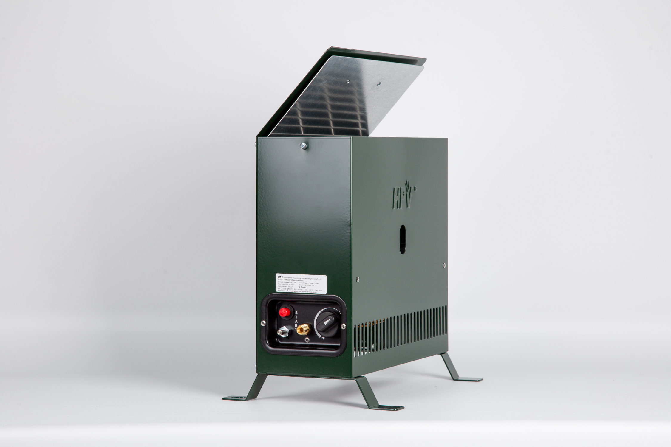 HPV Stand- und Wandheizung 2,0 kW grün 30 mbar