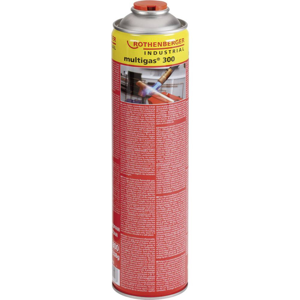B-Ware Rothenberger Industrial Multigas 300 Gaskartusche 338g 600ml Schraubgewinde 7/16" Gewinde